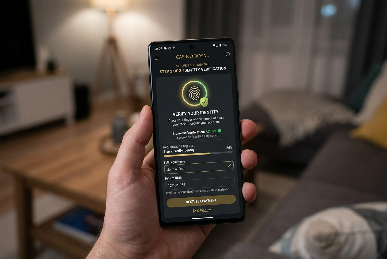 Mobilní rozhraní registrace a KYC proces v německém online casinu na chytrém telefonu
