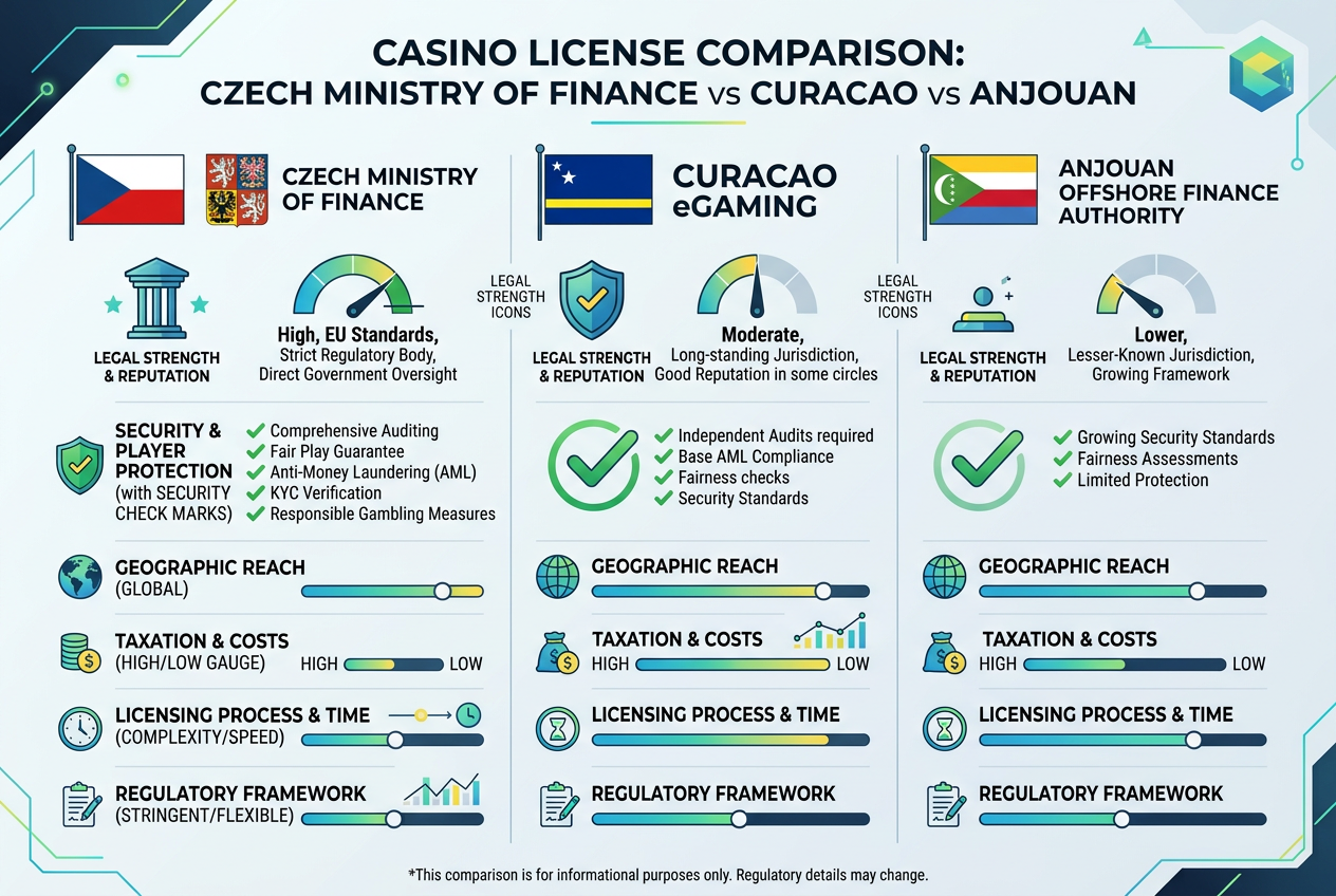 Infografika právní hierarchie licencí online casin
