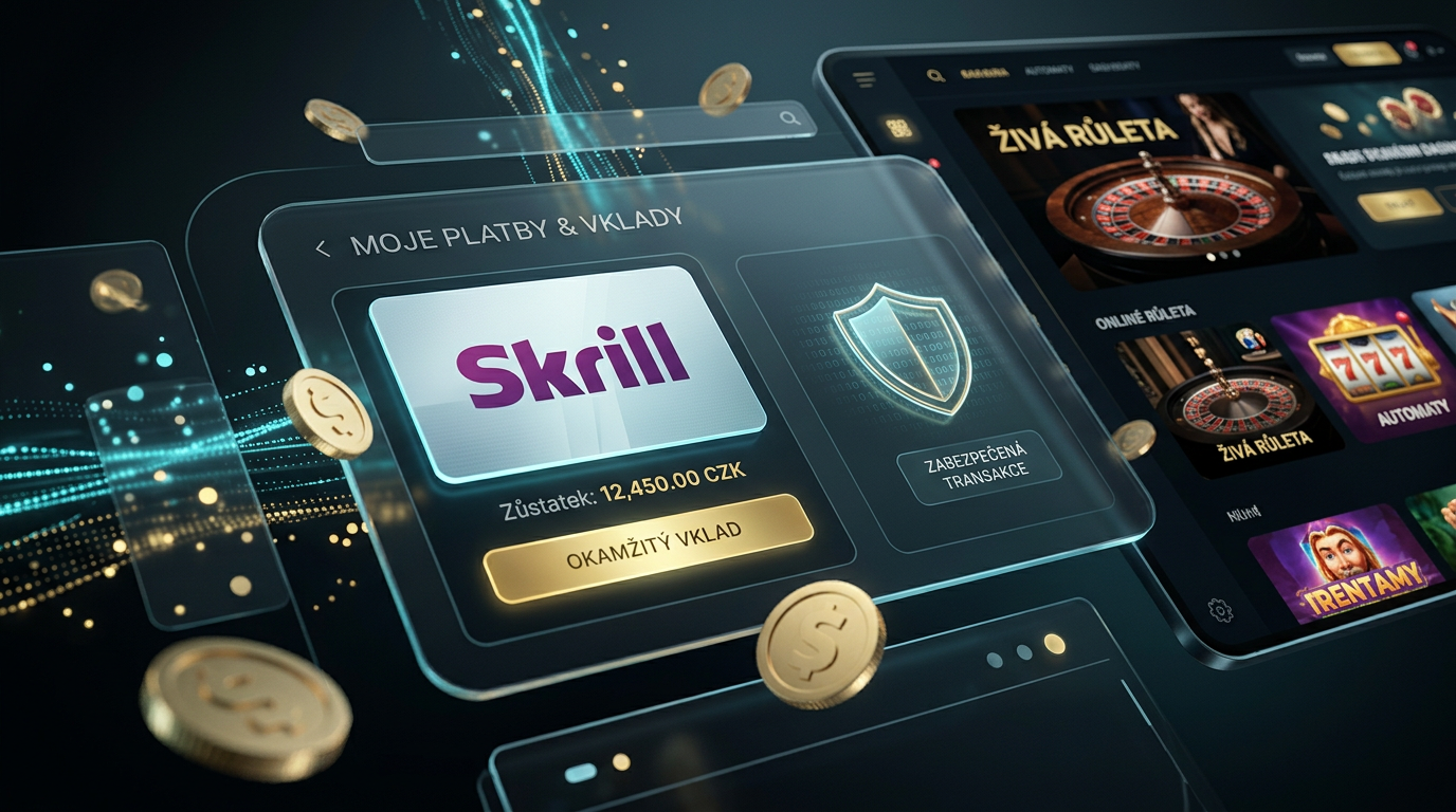 Moderní rozhraní Skrill casina s prvky kybernetické bezpečnosti