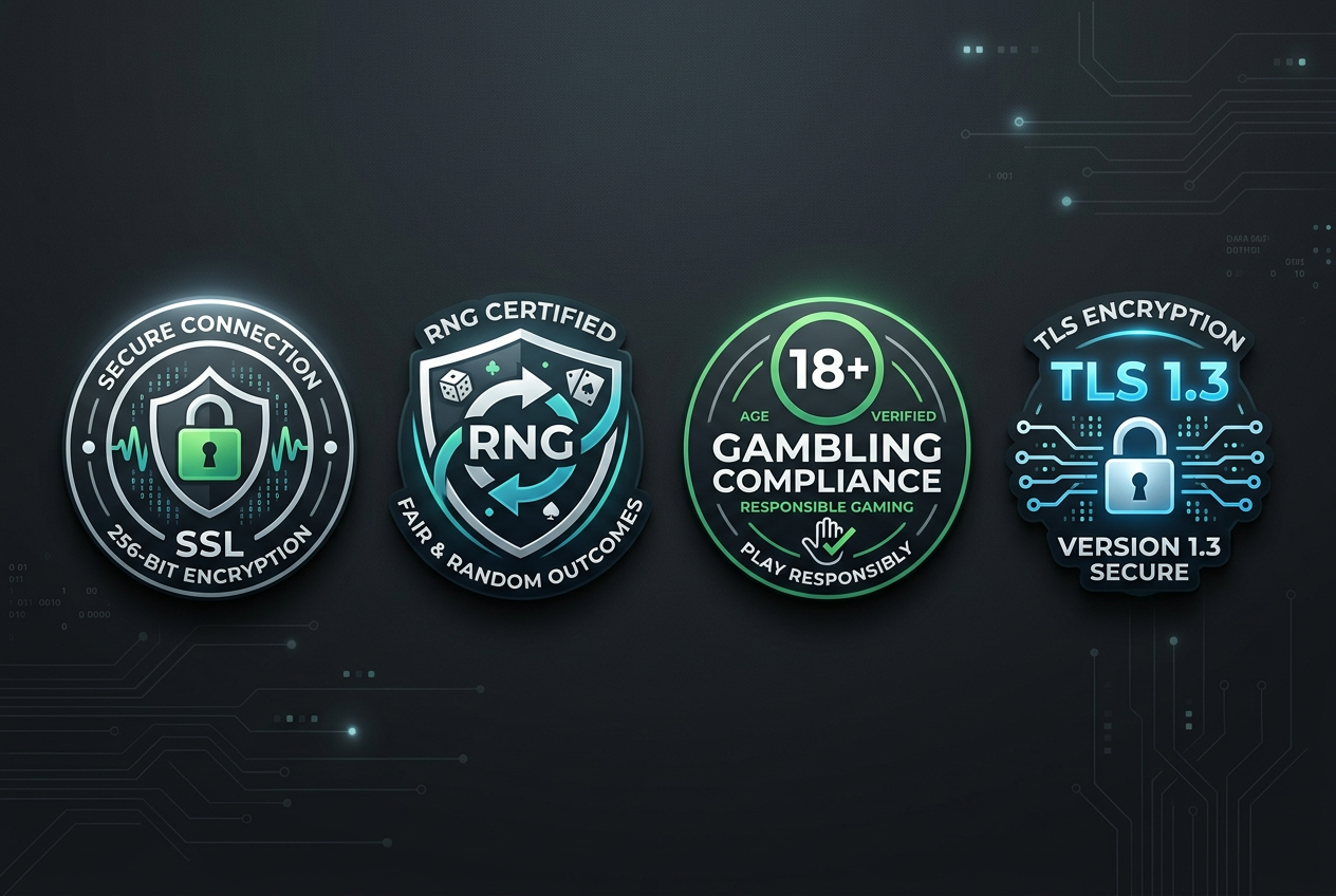 Bezpečnostní certifikáty, SSL šifrování a RNG validátory pro online hazard